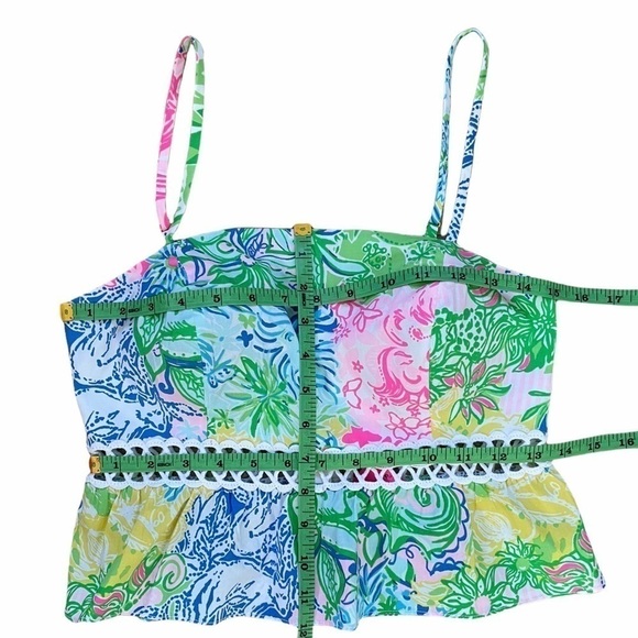 Lilly Pulitzer JAN Flounce Peplum Top In Multi Cheek To Cheek NWT - Picture 11 of 11